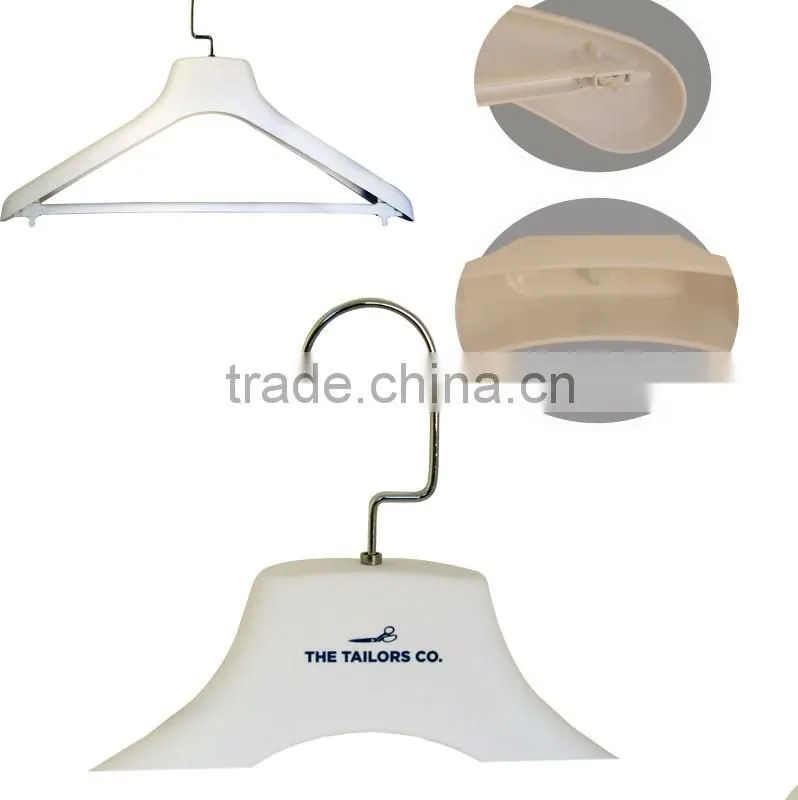 Manufacture 46cm heavy coat plastic mens wear hanger