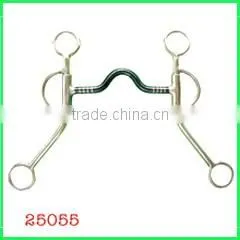 Stainless Steel Full Cheek Horse Bits with Ring & Player Linked Jointed Mouth