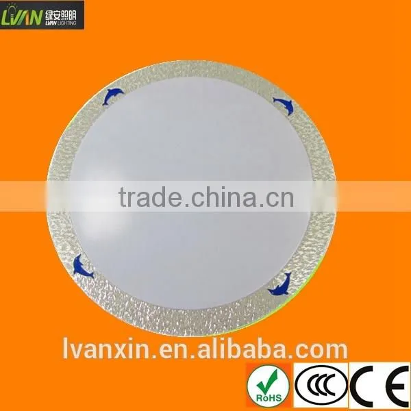 Acrylic round white color led garage ceiling light 12w ROHS LVD approved