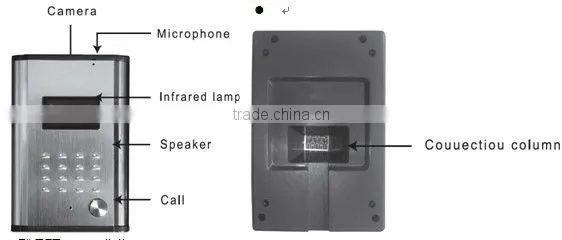 video door phone with SD memory and colorful