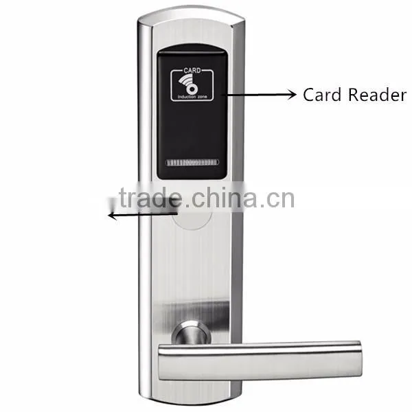 Stainless steel RFID Key Card Hotel Electronic Door Lock