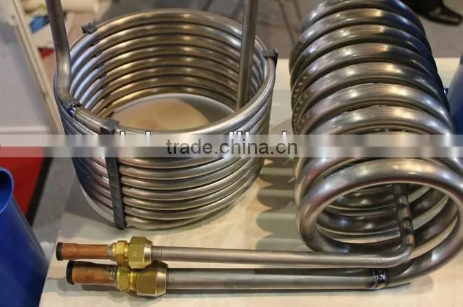 Bend titanium coil pipe fitting