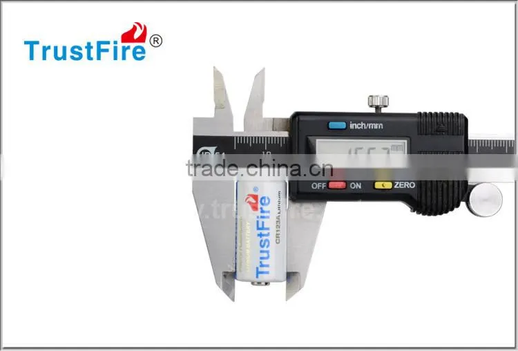 Trustfire lithium battery CR123A disposable batteries ,Li-ion Non-Rechargeable 1300mah li-ion Batteries made in China