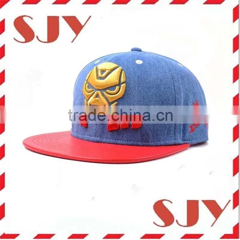 Wholesale Custom Embroidery Hip Hop Flat Bill Baseball Caps