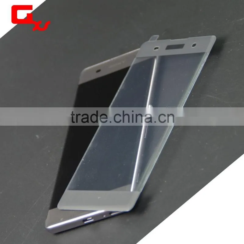 The best protector for phone 3D full covered silk-sreen hard tempered glass screen protecor for Sony XA