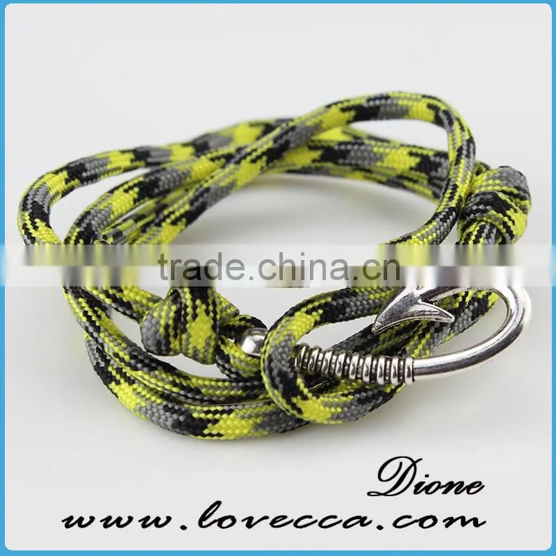 High Quality Colorful Leather Anchor Bracelet for Jewelry