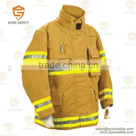 PBI yellow safety Water proof protective clothing with multy-layers Aramid material EN 469 standard-Ayonsafety