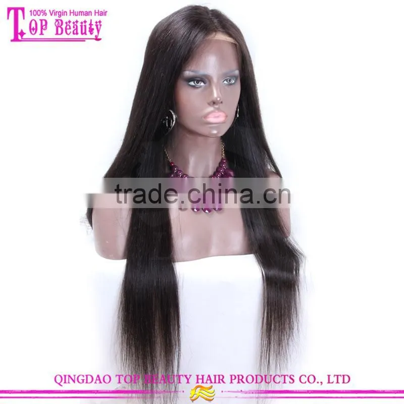 Fashion wholesale 6A grade 100% russian virgin hair wigs natural color hair wigs for young women
