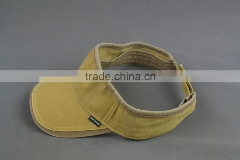 Normal dyed twill washed sun visor cap