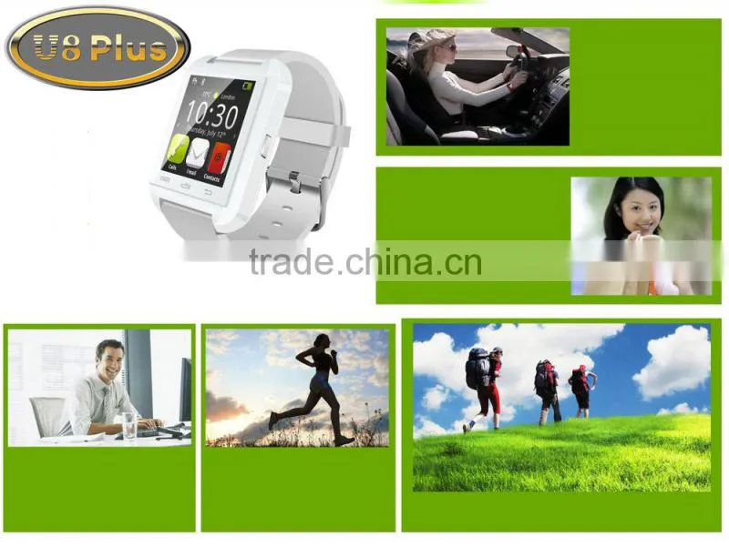 Bluetooth Smart Watch WristWatch U8 Plus Fit for Smartphones IOS Android Apple iphone 5/5C/5S/6 Android Samsung S4/S5/S6/Note4