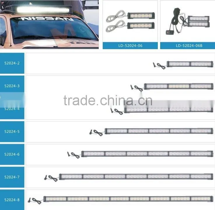 New led light bar with wireless remote control 12v waterproof led strobe police emergency led light bar