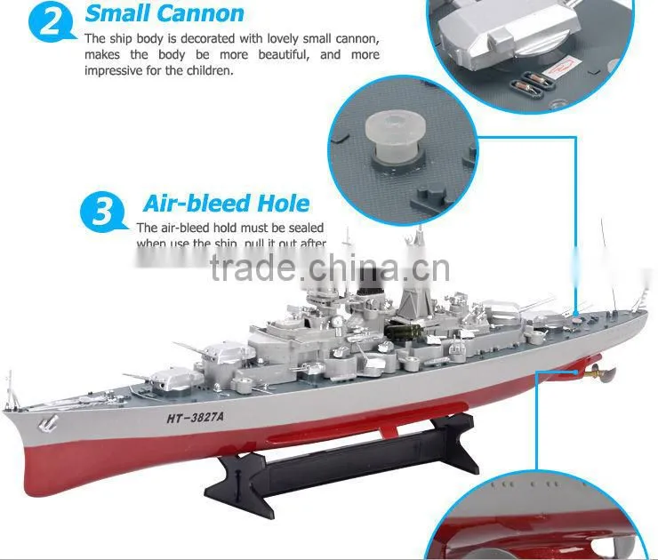Newest 4CH 1:360 Battleship, rc boat.