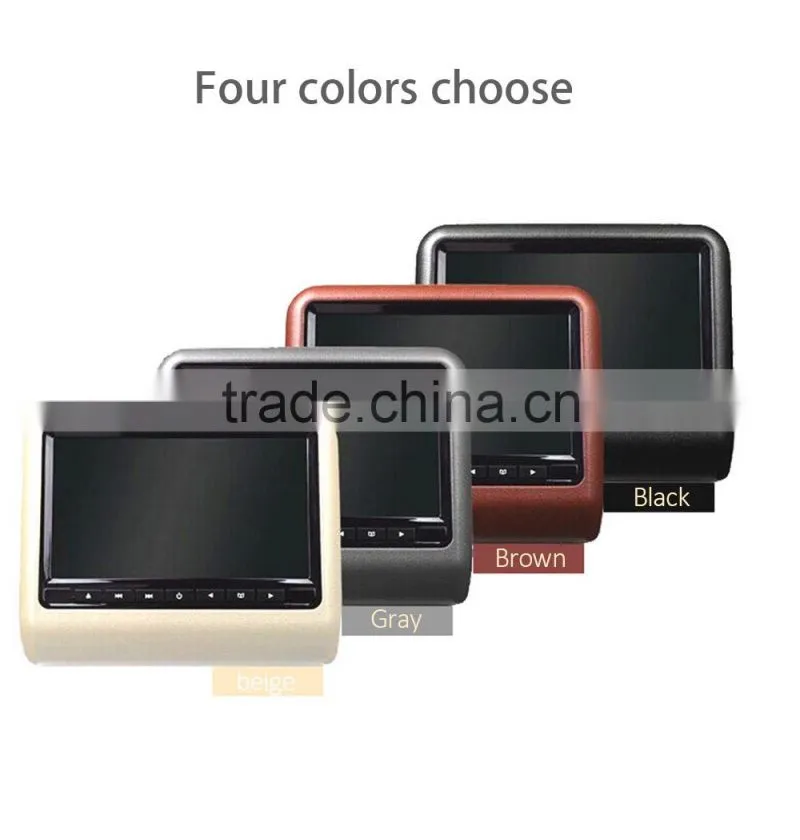 9 inch Portable Universal Headrest monitor with DVD player Car Back Seat LED Monitor