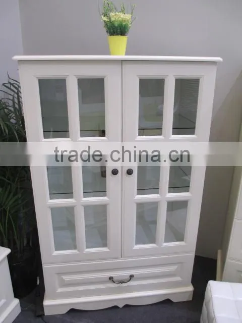 Wooden kitchen Cabinet storage with glass door MGR-9725