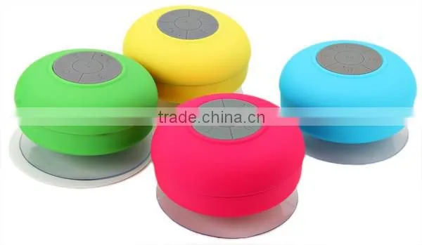 Water Resistant Mini Portable Shower Bluetooth Speaker with Sucker for Mobile Phone