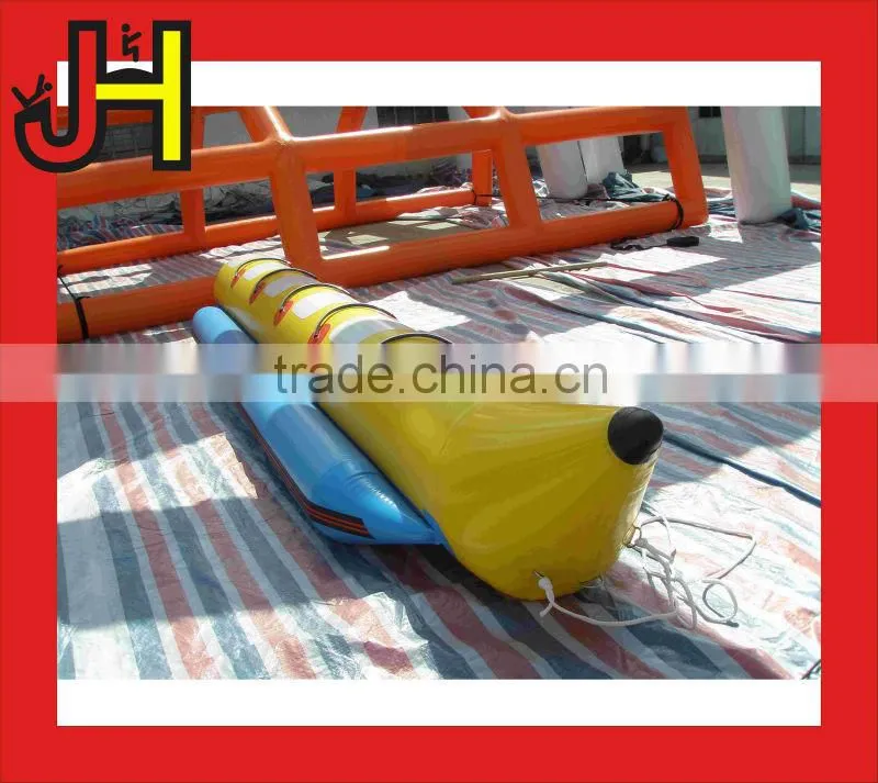 Use Yellow&Blue Inflatable banana Boat For Sale