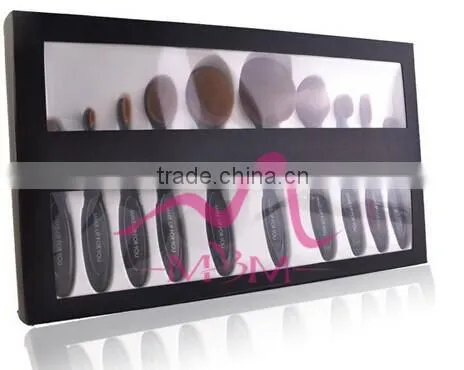 Makeup Cosmetic Oval Round Toothbrush Shaped Makeup Sets Lip Concealer Foundation Blush Brush