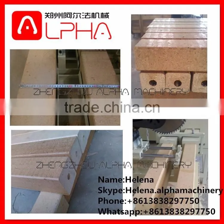 Best price wood chip block extruding machine/wood tray feet making machine