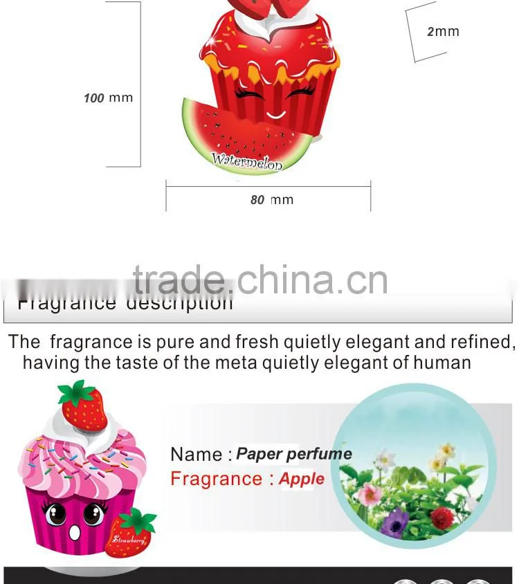 Promo souvenir custom paper air freshener for car