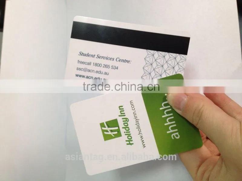 Offset plastic pvc blank white card