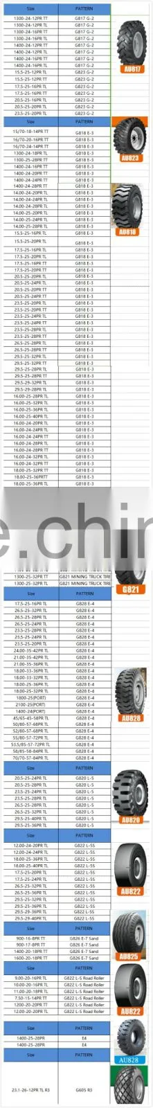 China otr tires good price 1600-25 1800-25 20.5-25 23.5-25 26.5-25