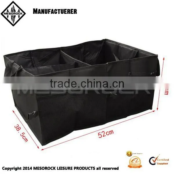 Foldable Cargo Storage Box with Rope Handles Cargo Storage Bag Car Trunk Organizer