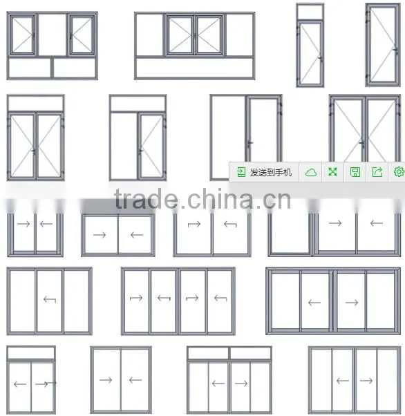aluminum casement door price/aluminum door for rooms