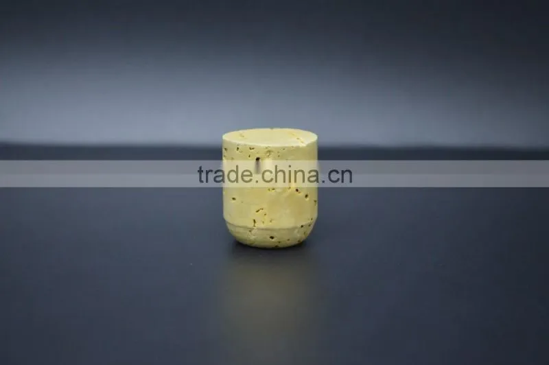 Short T-shape natural wooden cork wine bottle stopper