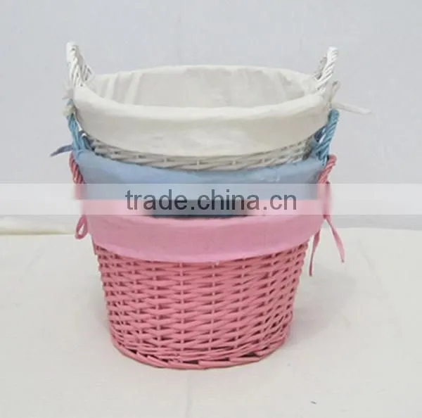 Linyi wicker basket with lid small empty gift basket