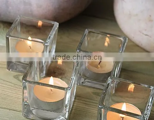 Cup type Glass Candle Holder for Home Decoration
