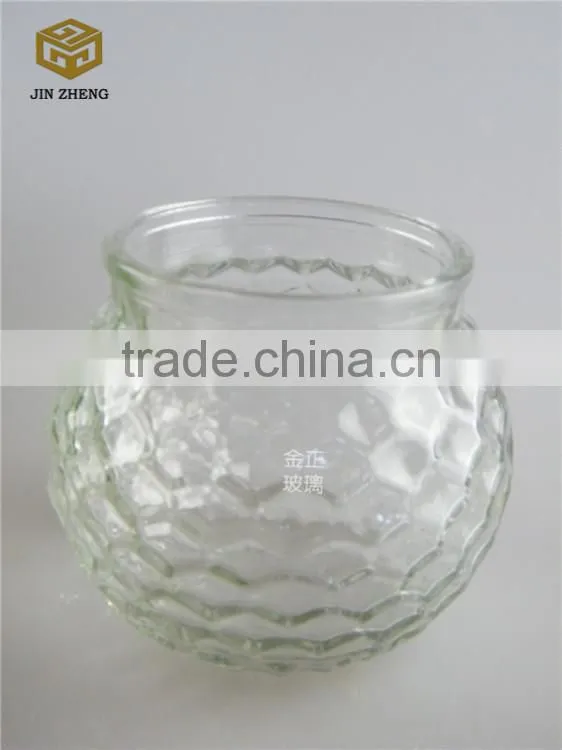glass candle jar & clear glass candle holder without mouth