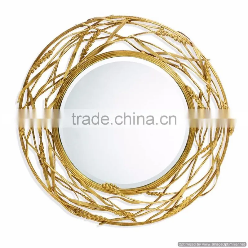 nickle plated aluminium metal wall mirror