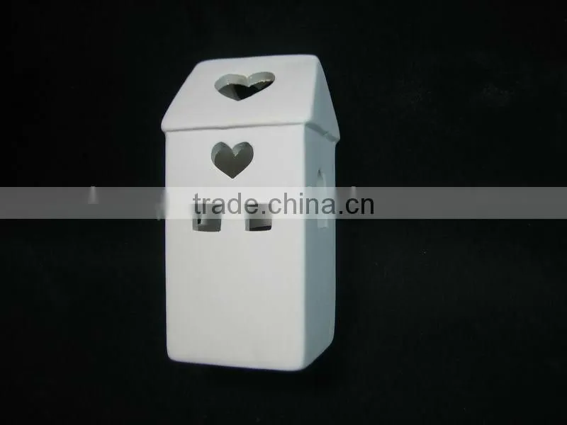 factory DIY Coloring Ceramic House Shape Candlehoder