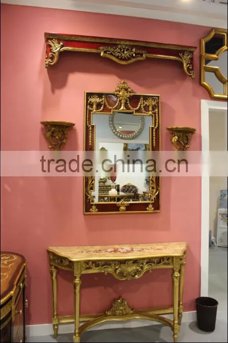 Hot sale Classical European Style Console Table with Wood or Marble Top
