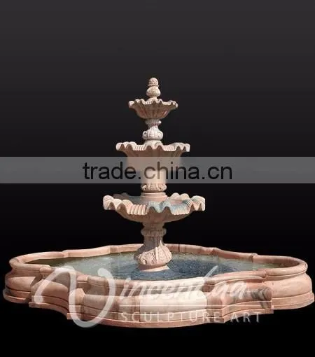 China supply outdoor decoration hand carved natural marble statue garden fountain