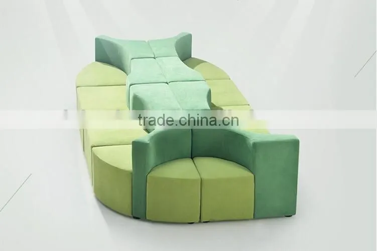 mustard green modern simple on sale hallway lobby fabric sofa high fashion project furniture office living room sofa