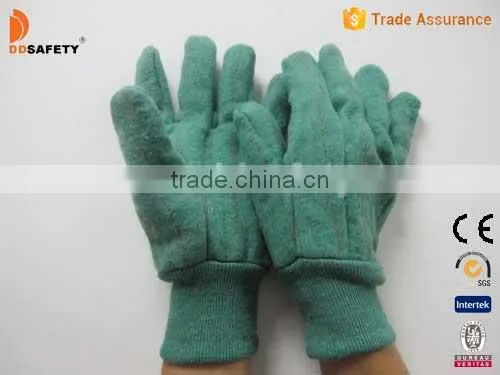 DDSAFETY 2017 Heavy Weight Chore Gloves Green Chore Canvas Glove Garden Gloves