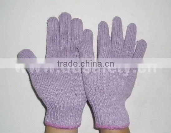 DDSAFETY 2017 10 Gauge Violet Polycotton String Knit Working Safety Gloves