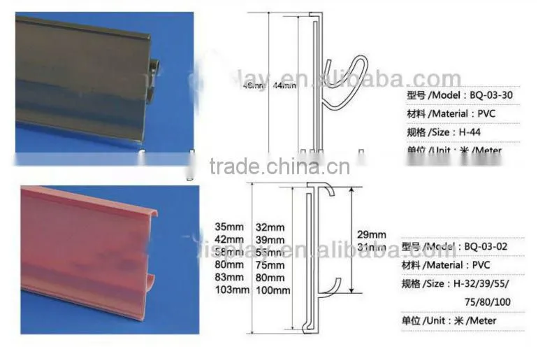 Supermarket shelf price label holder