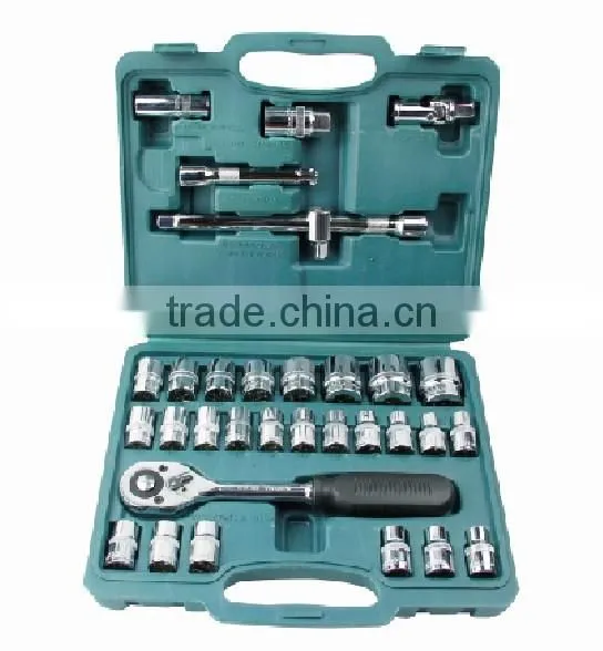 32 pcs 1/2" drive Socket wrench Set tools Household tools
