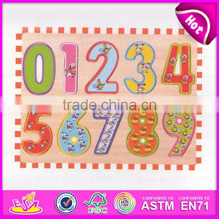 2016 new design educational toy wooden puzzles for preschoolers W14C074
