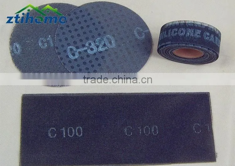 Silicon Carbide and Aluminium Oxide Abrasive Sanding netting with lint backing