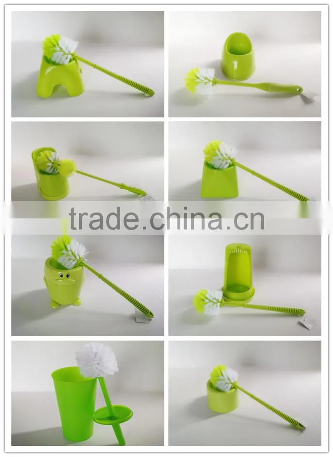 Plastic Toilet Bowl Brush with holder