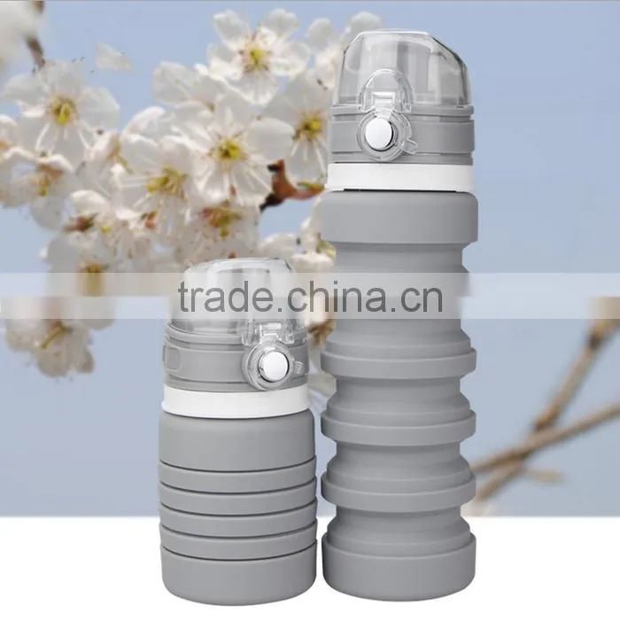 UCHOME TOP Hot Sale Outdoor 100% Food Grade Travel Foldable Collapsible Silicone Water Bottle