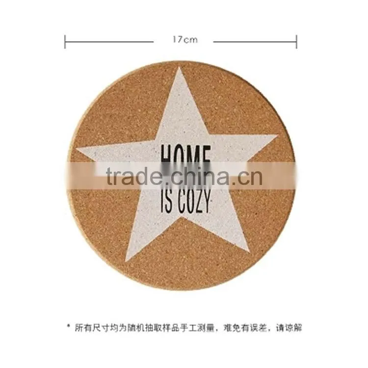 Custom sublimation blank cork coasters soft wood coasters coffee cups mats