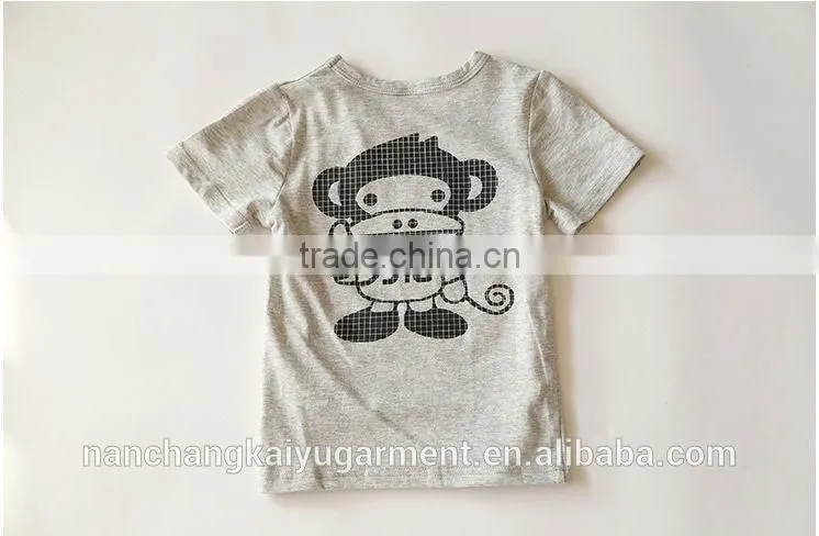 Wholesale cartoon print cotton T shirt for children