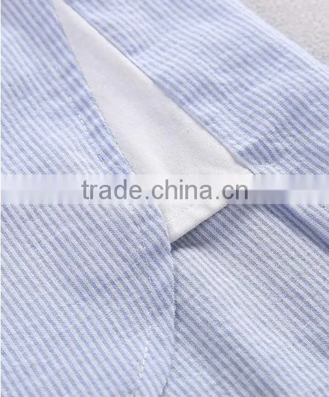 2017 wholesale new fashion striped shirt with ruffle sleeve