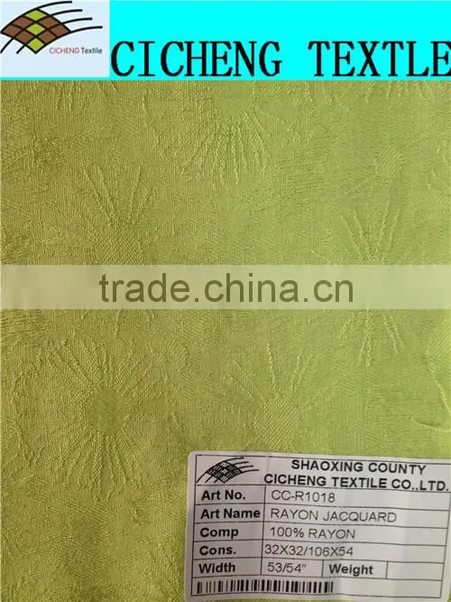 shaoxing 100% rayon dresses yarn dye rayon challis spun rayon
