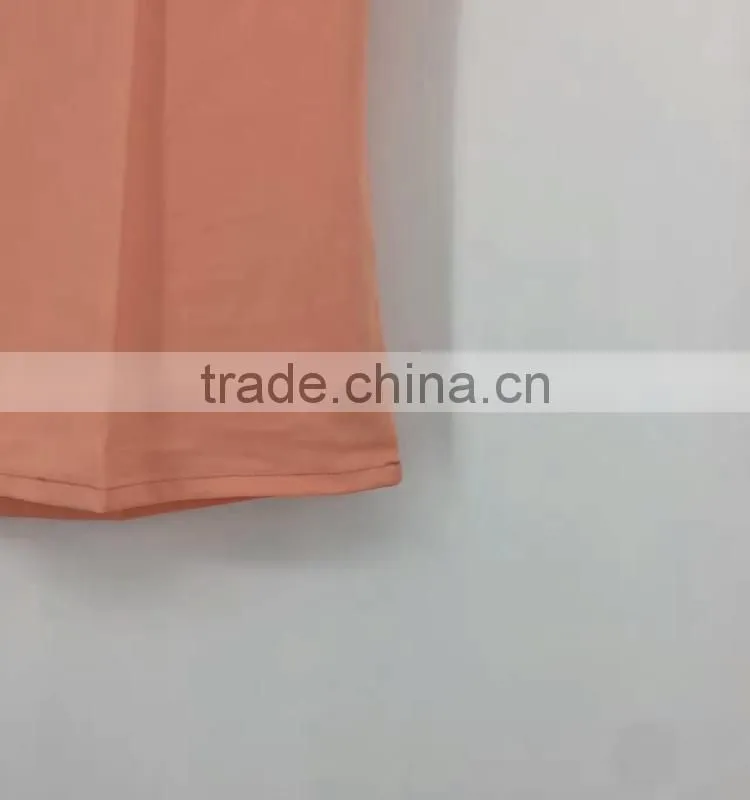women leftover stock factory drectly sell orange print chiffon t-shirt