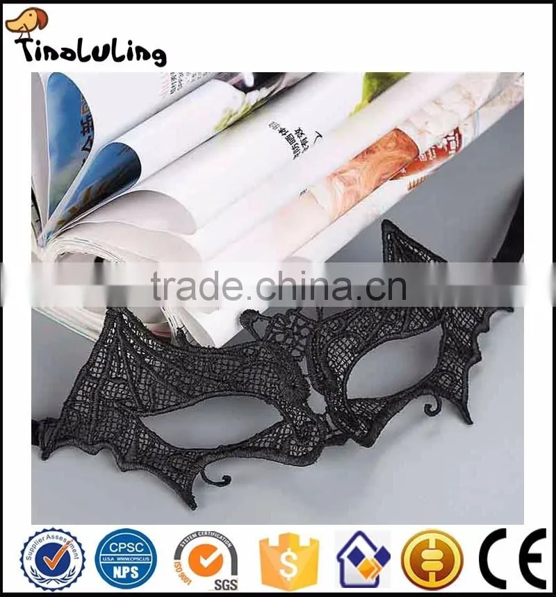 Women Elegant Sexy Black Lace Masquerade Eye Mask Carnival Dance Hand Mask